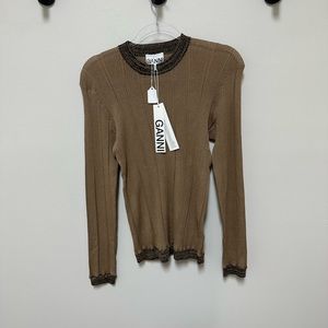 Ganni beige sweater